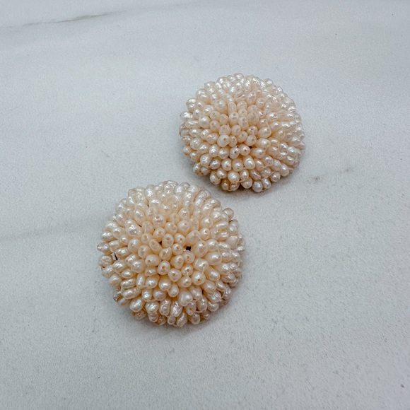 Vintage Jewelry - Vintage genuine pearl clip in earrings